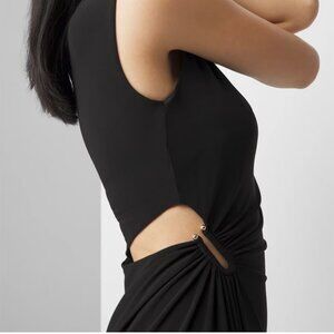 NWT WHITE HOUSE BLACK MARKET MATTE JERSEY MIDI DRESS 8